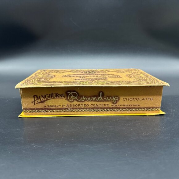 Vintage Pangburns Chocolate Box Round Up 1960s Cowgirls Western Texas Empty - Picture 4 of 16